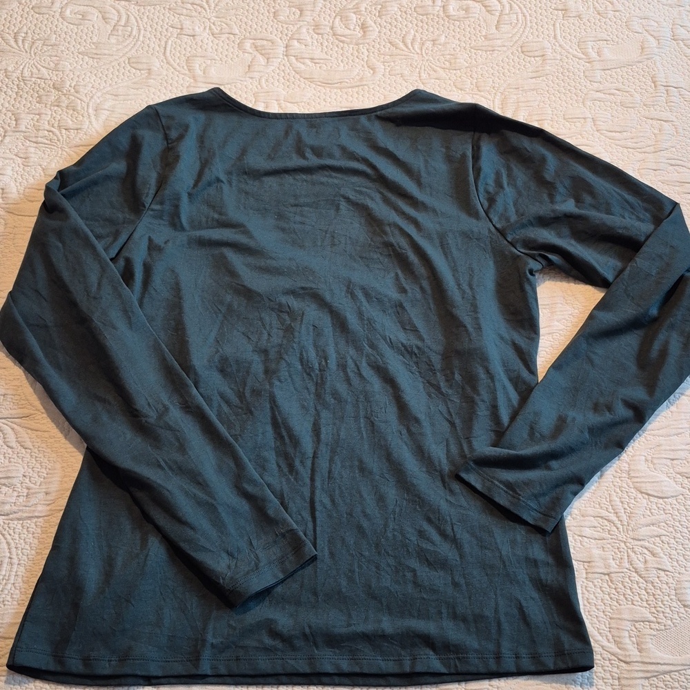 Old Navy women's XL Tall dark green long sleeve shirt NWT - Picture 3 of 5